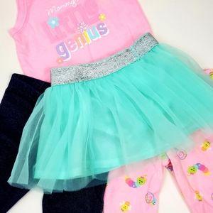 4 pcs Garanimals Outfits Size 0-3m Top & Bottoms